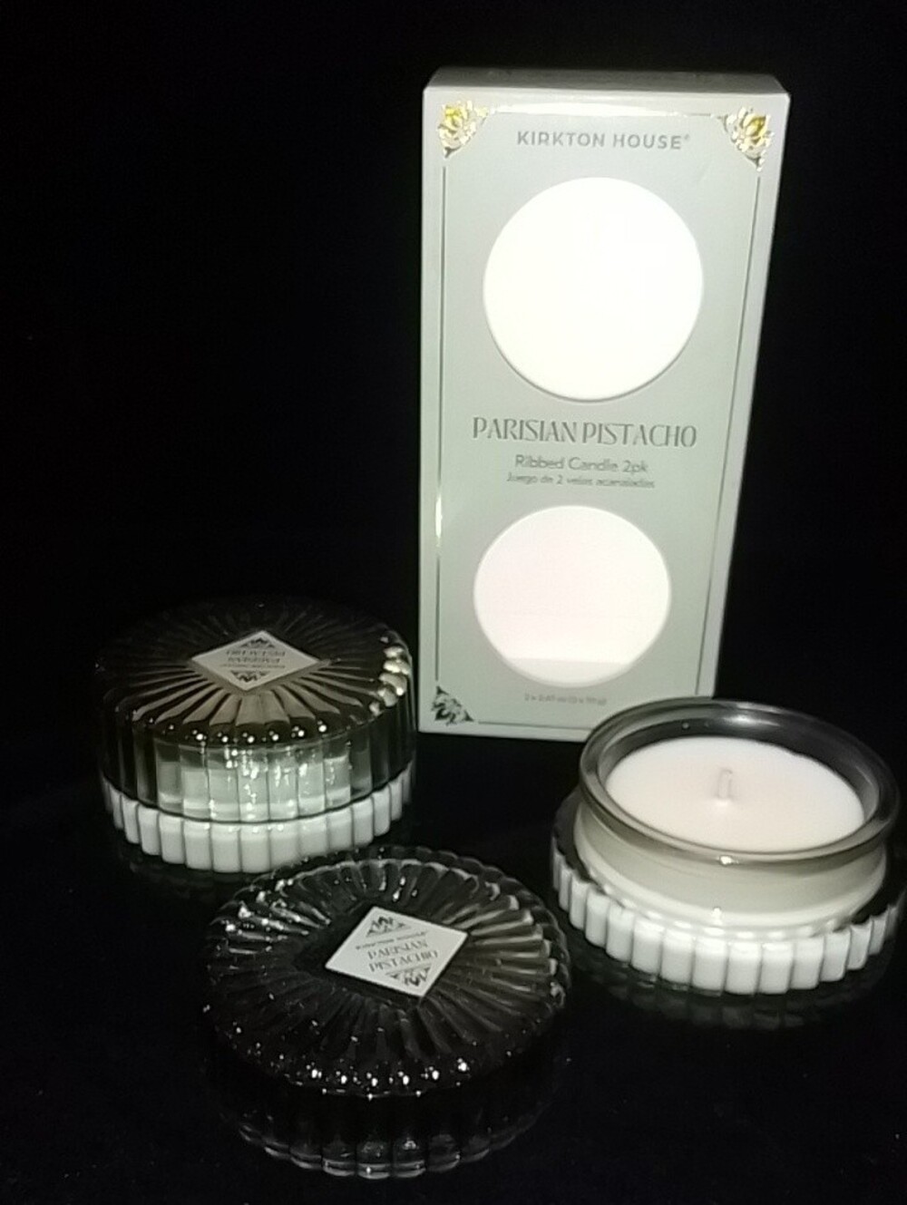 Kirkton House Parisian Pistachio Ribbed Candle 2-Pack